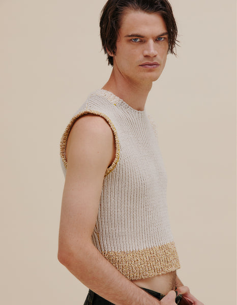 CINDER VEST IN STRAW ‐ ECKHAUS LATTA