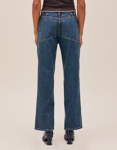 WIDE LEG JEAN IN NEW BLUE ‐ ECKHAUS LATTA