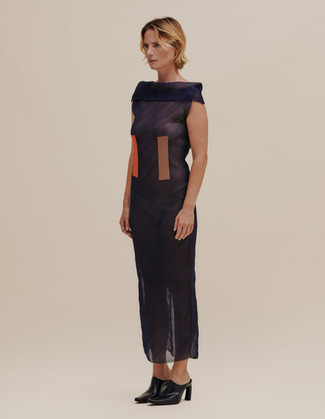 Eckhaus Latta Black Perdita Midi Dress