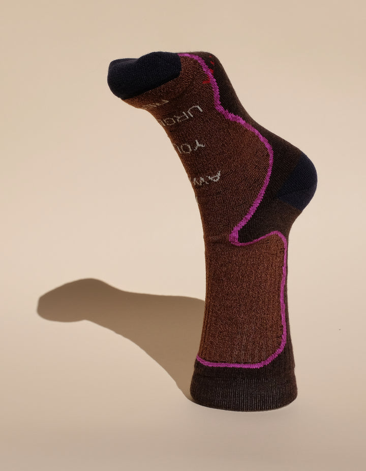 TRAIL SOCK IN HICKORY