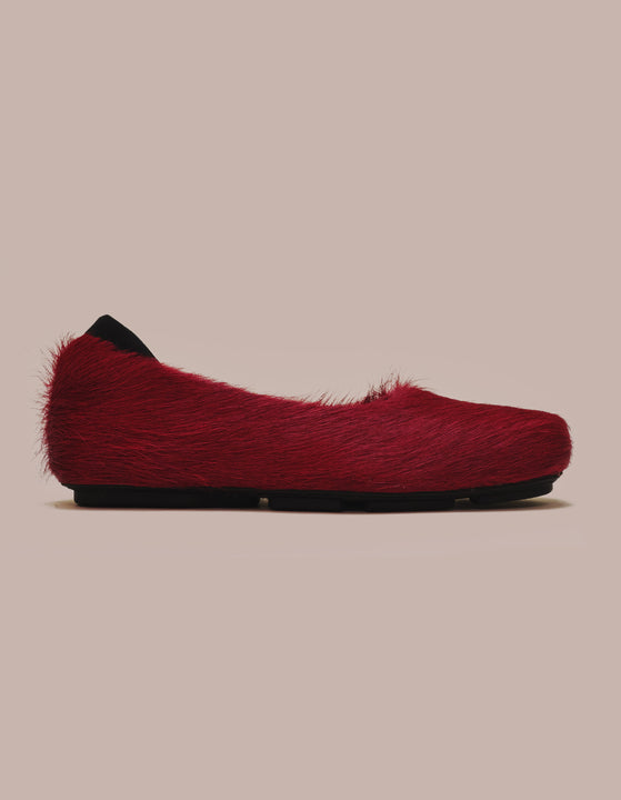 Eckhaus Latta fur ballet flats.