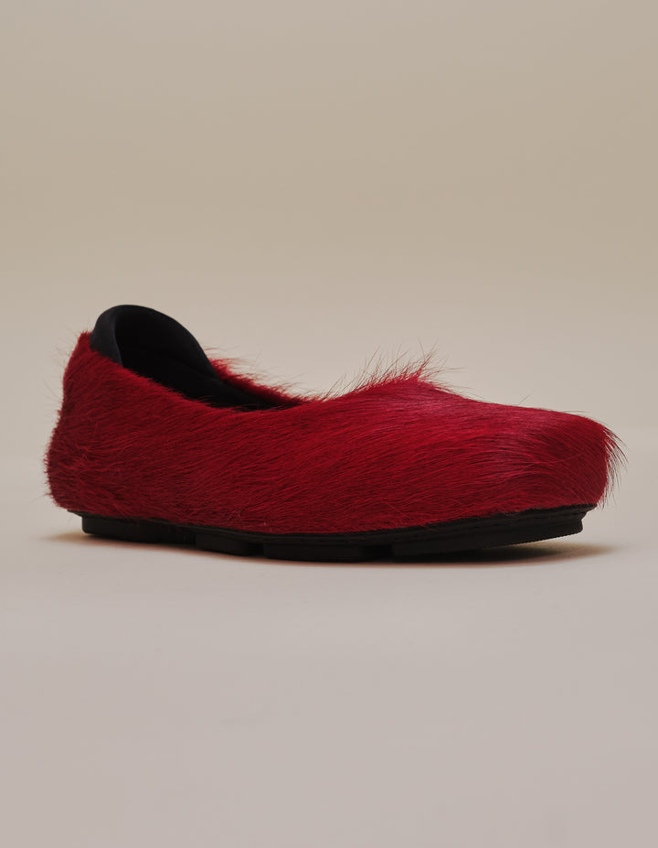 BALLET FLAT IN DEEP CHERRY