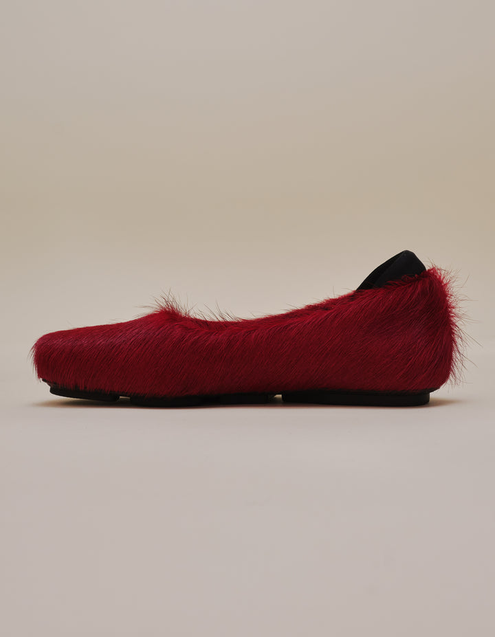 BALLET FLAT IN DEEP CHERRY