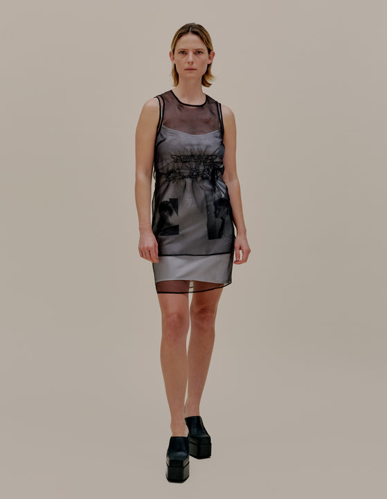 FRAGMENT SHIFT DRESS