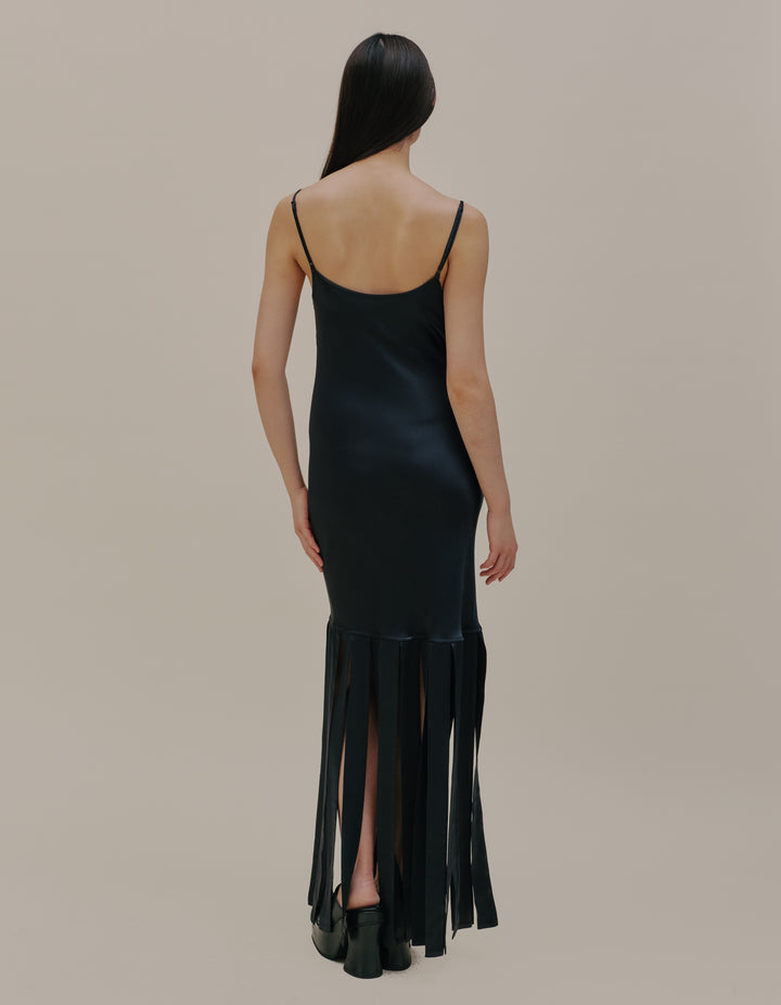 GLOAM DRESS IN CAVIAR