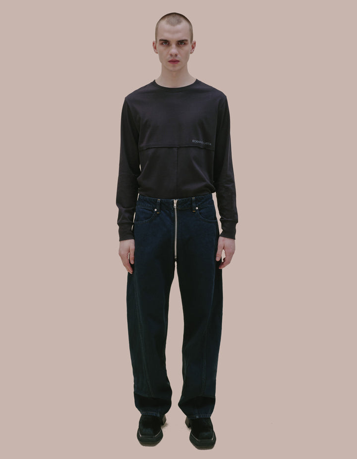 Eckhaus Latta jeans with zip around crotch