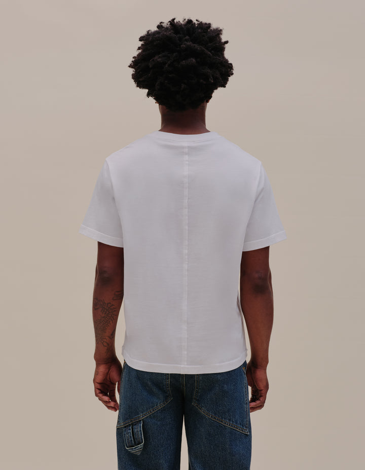 LAPPED TEE IN WHITE