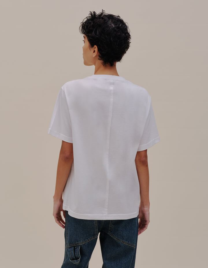 LAPPED TEE IN WHITE