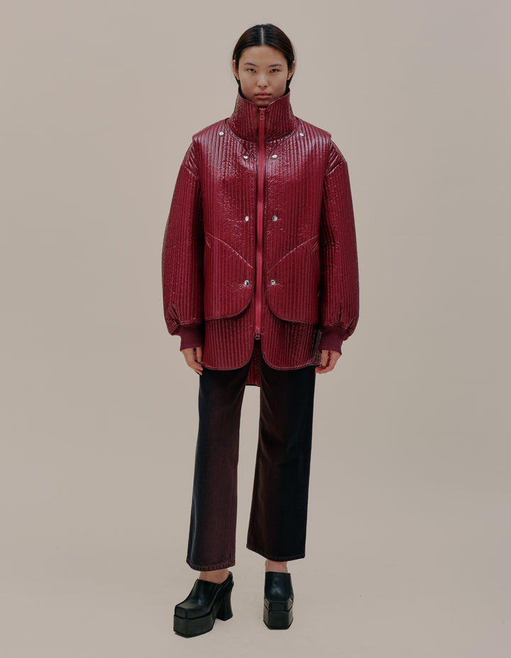 LINE JACKET IN OXBLOOD