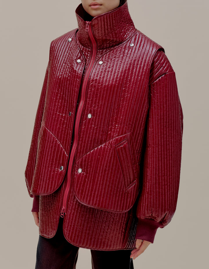 LINE JACKET IN OXBLOOD