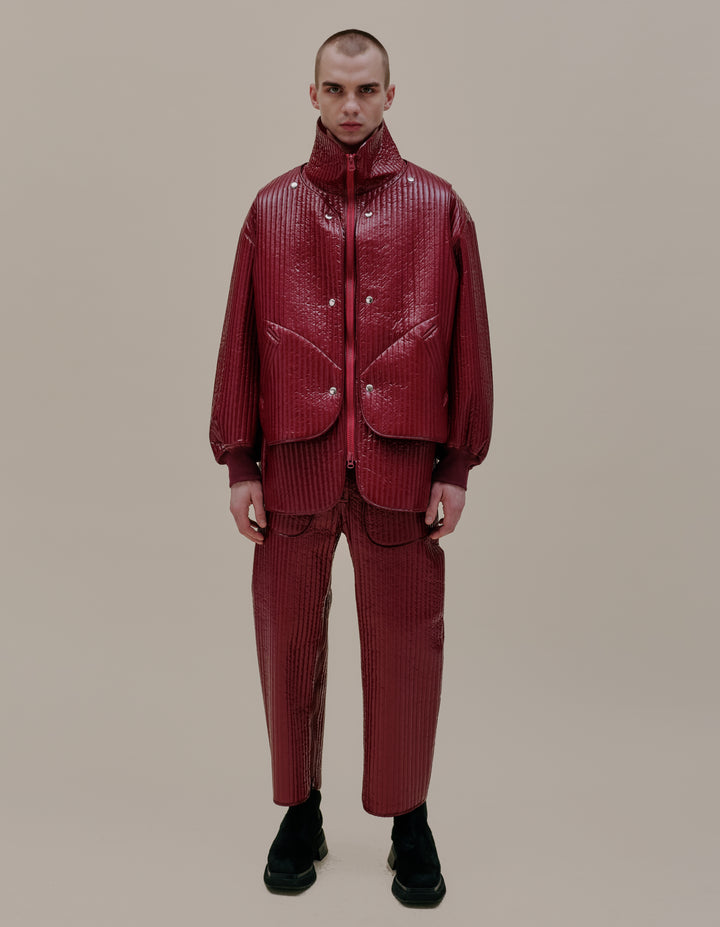 LINE JACKET IN OXBLOOD