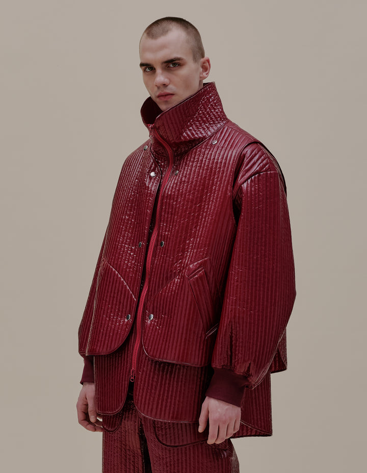 LINE JACKET IN OXBLOOD