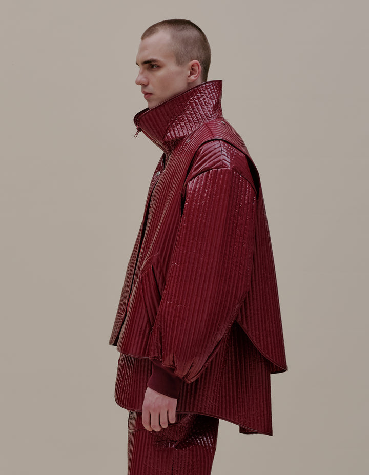 LINE JACKET IN OXBLOOD