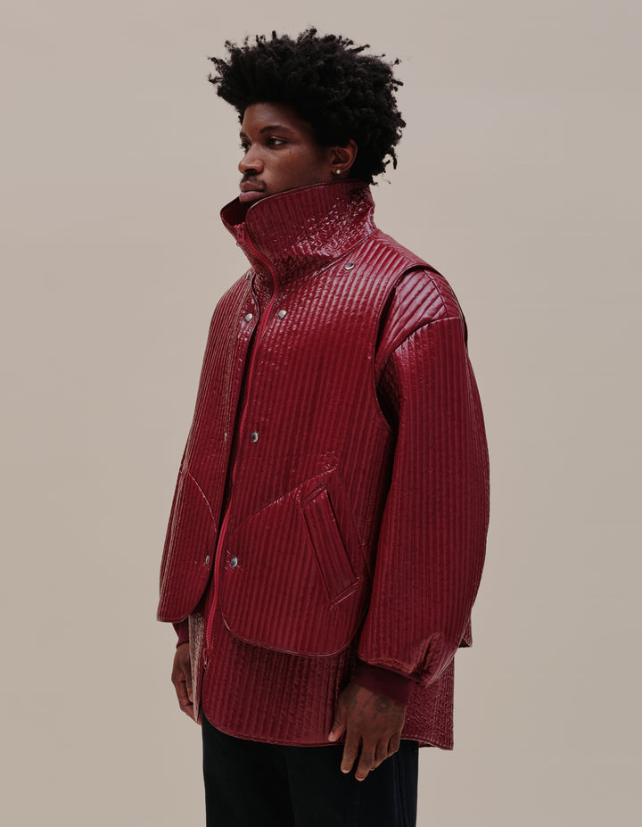 LINE JACKET IN OXBLOOD