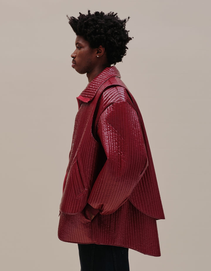 LINE JACKET IN OXBLOOD