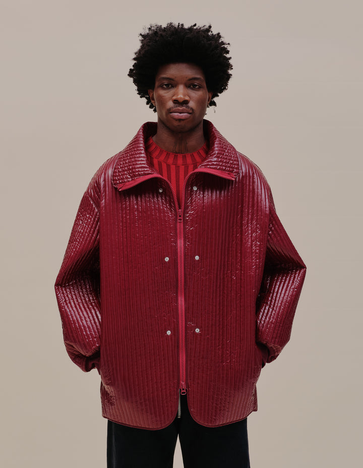 LINE JACKET IN OXBLOOD