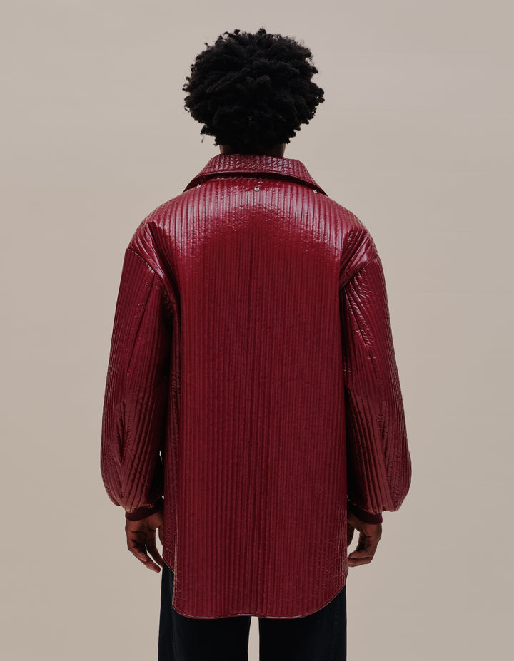 LINE JACKET IN OXBLOOD