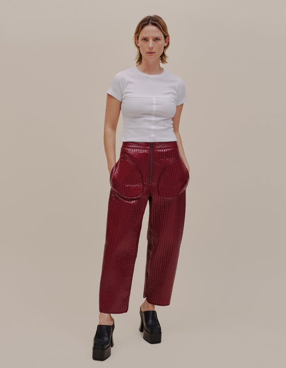 LINE PANT IN OXBLOOD