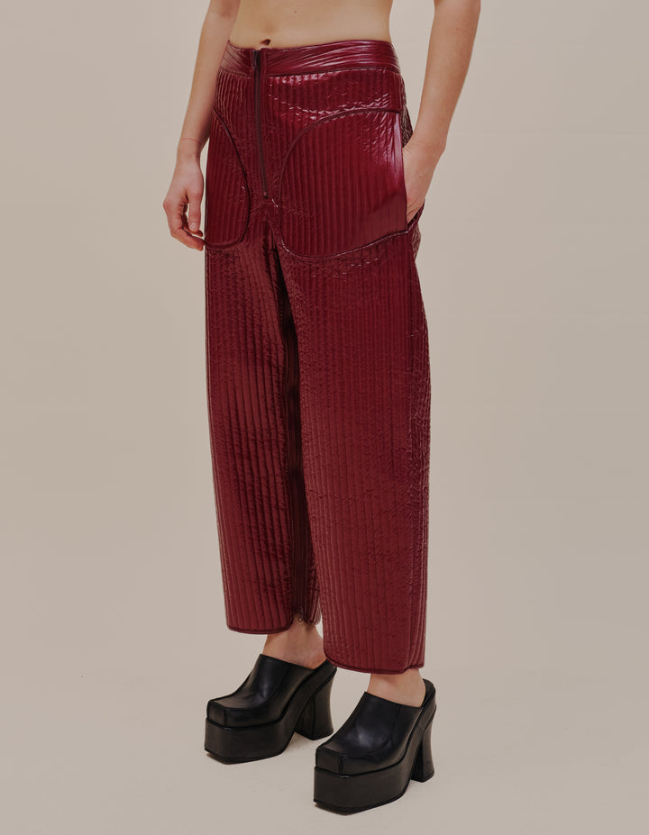 LINE PANT IN OXBLOOD