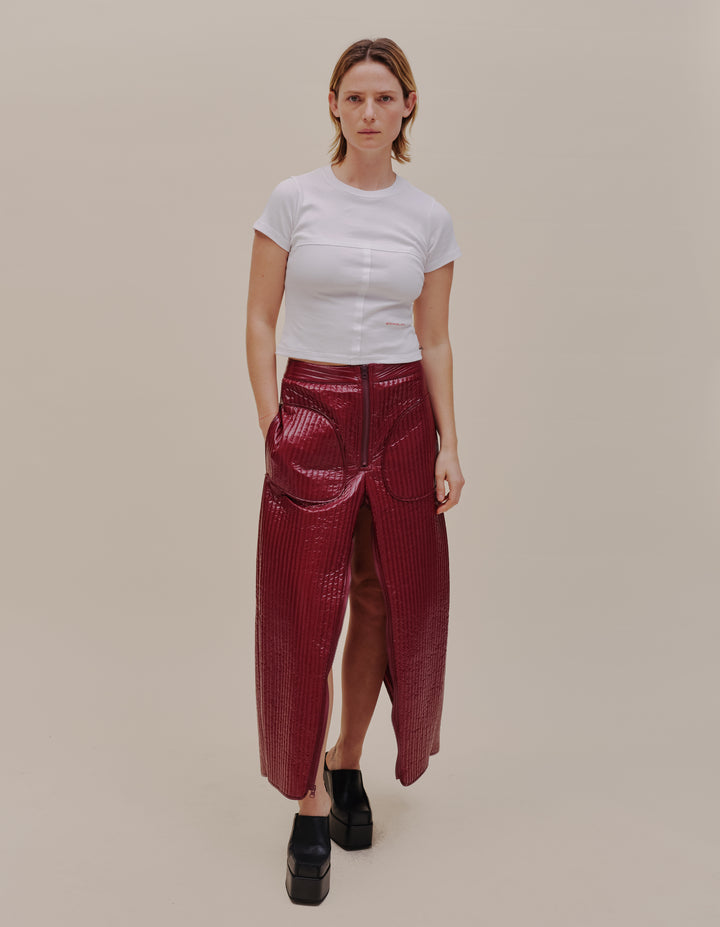 LINE PANT IN OXBLOOD