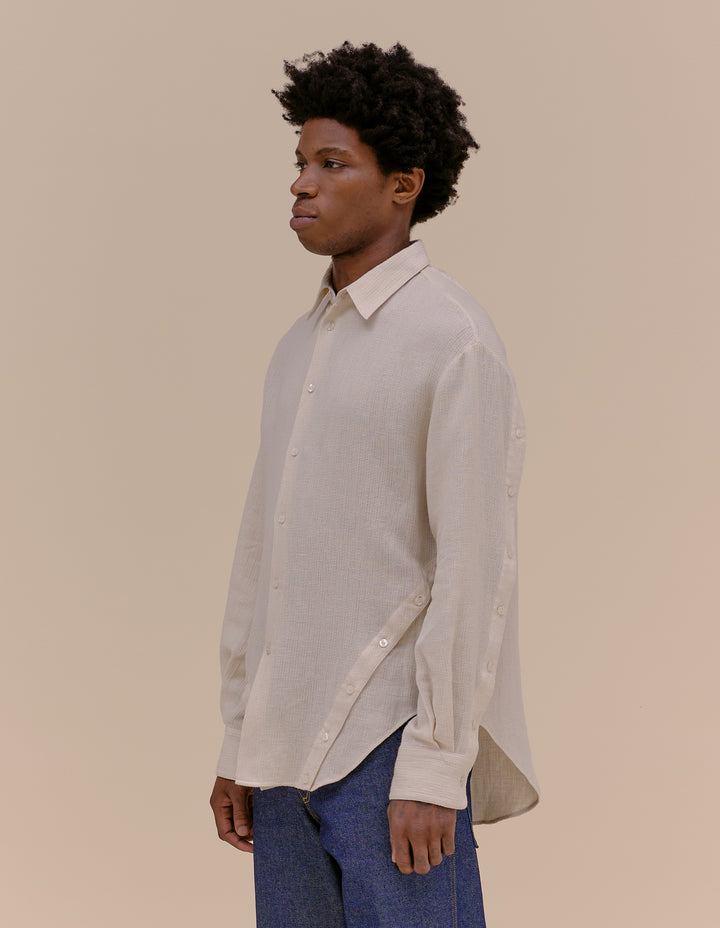 LINEN BUTTON DOWN IN NATURAL