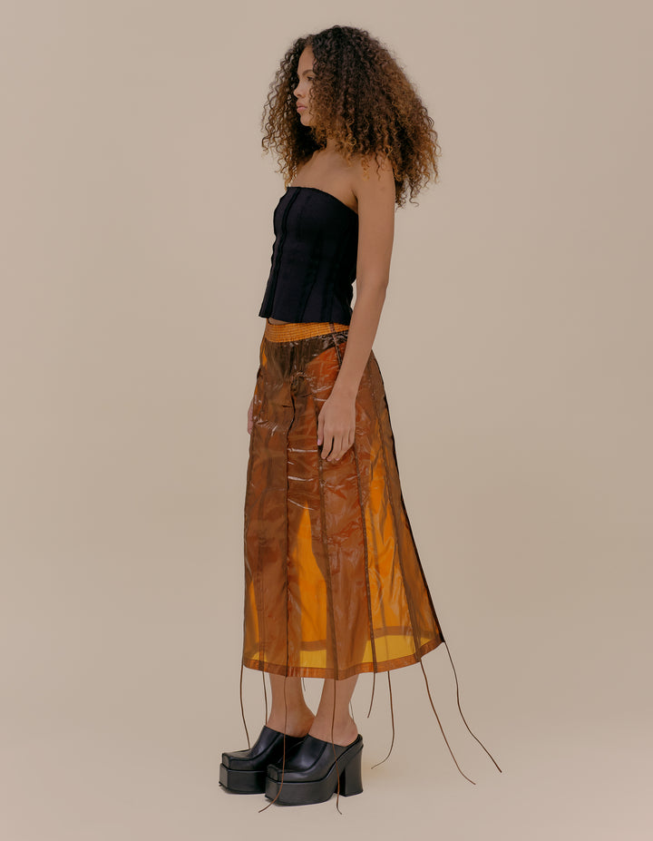 ORGANZA SKIRT IN AMBER