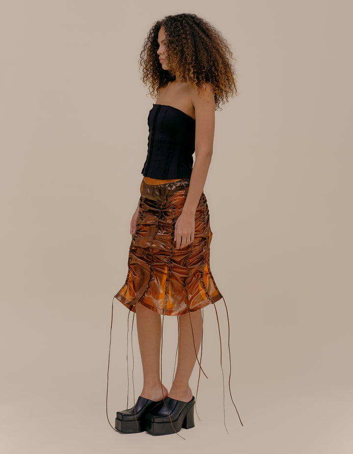 ORGANZA SKIRT IN AMBER
