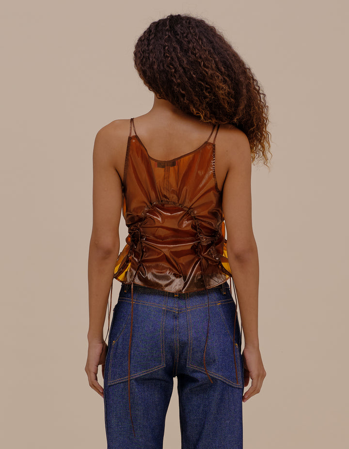 ORGANZA TOP IN AMBER