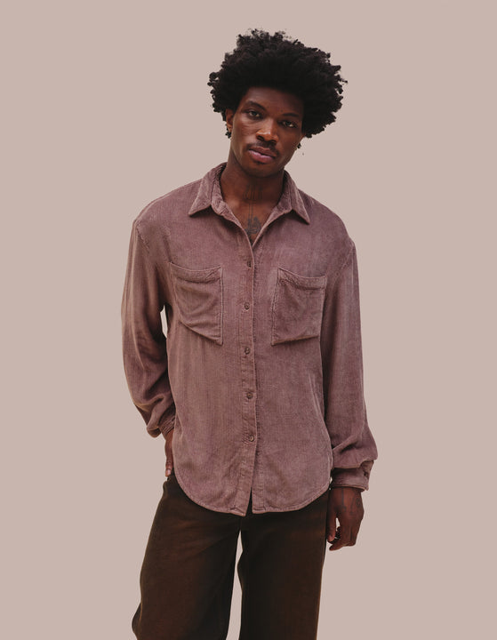 Eckhaus Latta buttondown in reishi. 