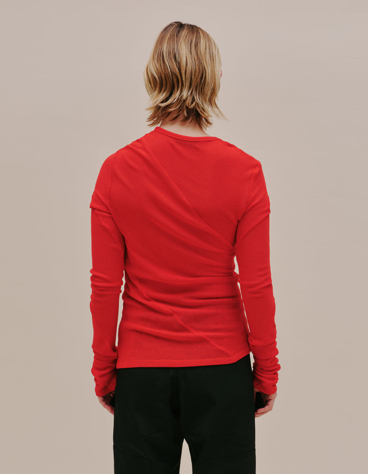 SPIRAL LONG SLEEVE IN RED