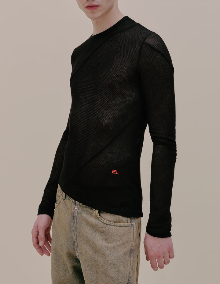 SPIRAL LONG SLEEVE IN JET