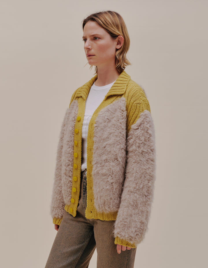 TEDDY CARDIGAN IN DAFFODIL