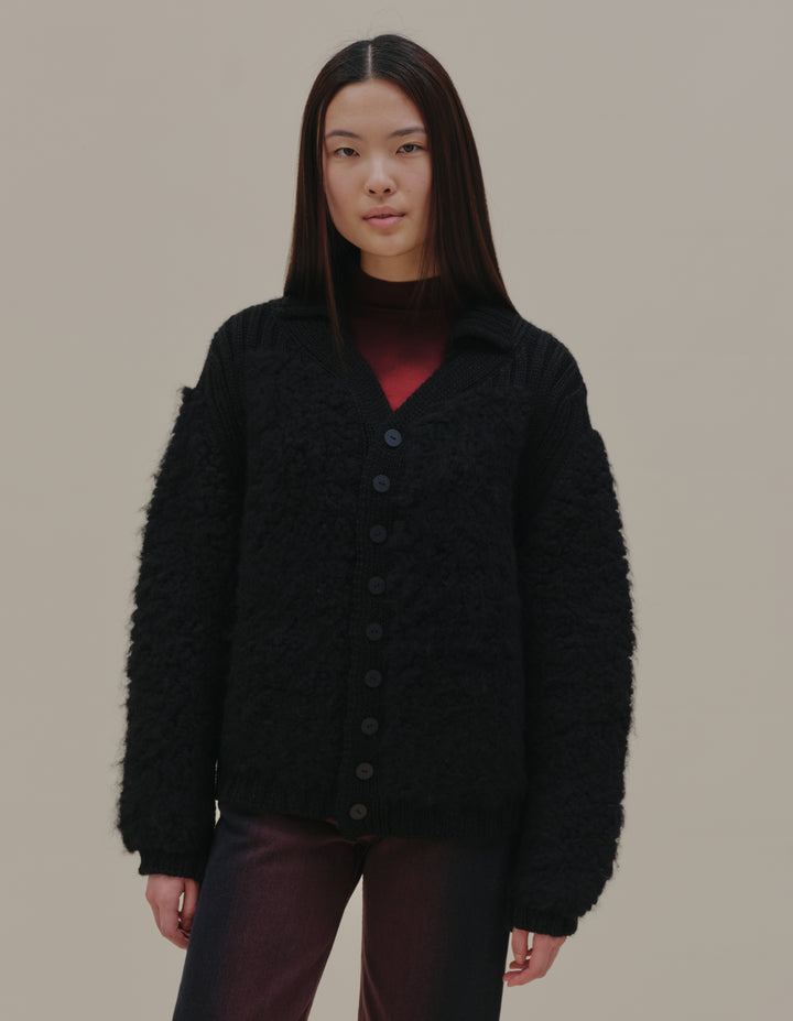 TEDDY CARDIGAN IN PANTHER