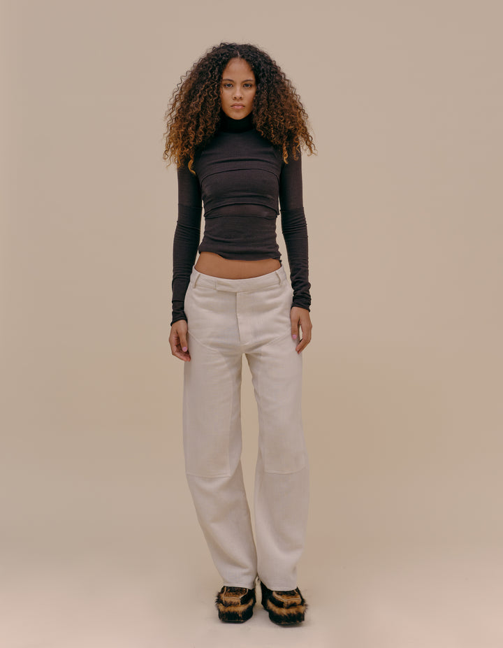 LINEN PANT IN NATURAL