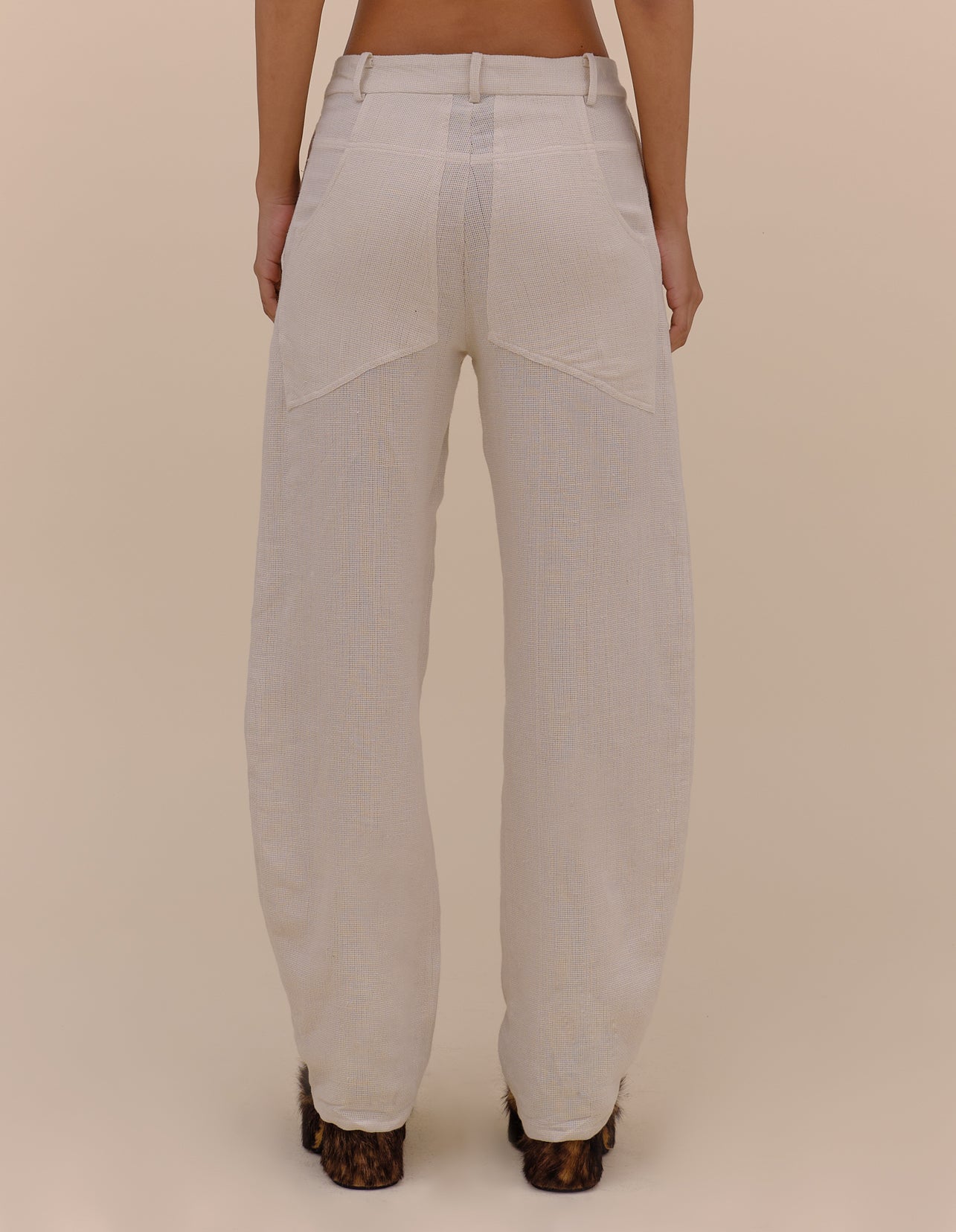 LINEN PANT IN NATURAL ‐ ECKHAUS LATTA