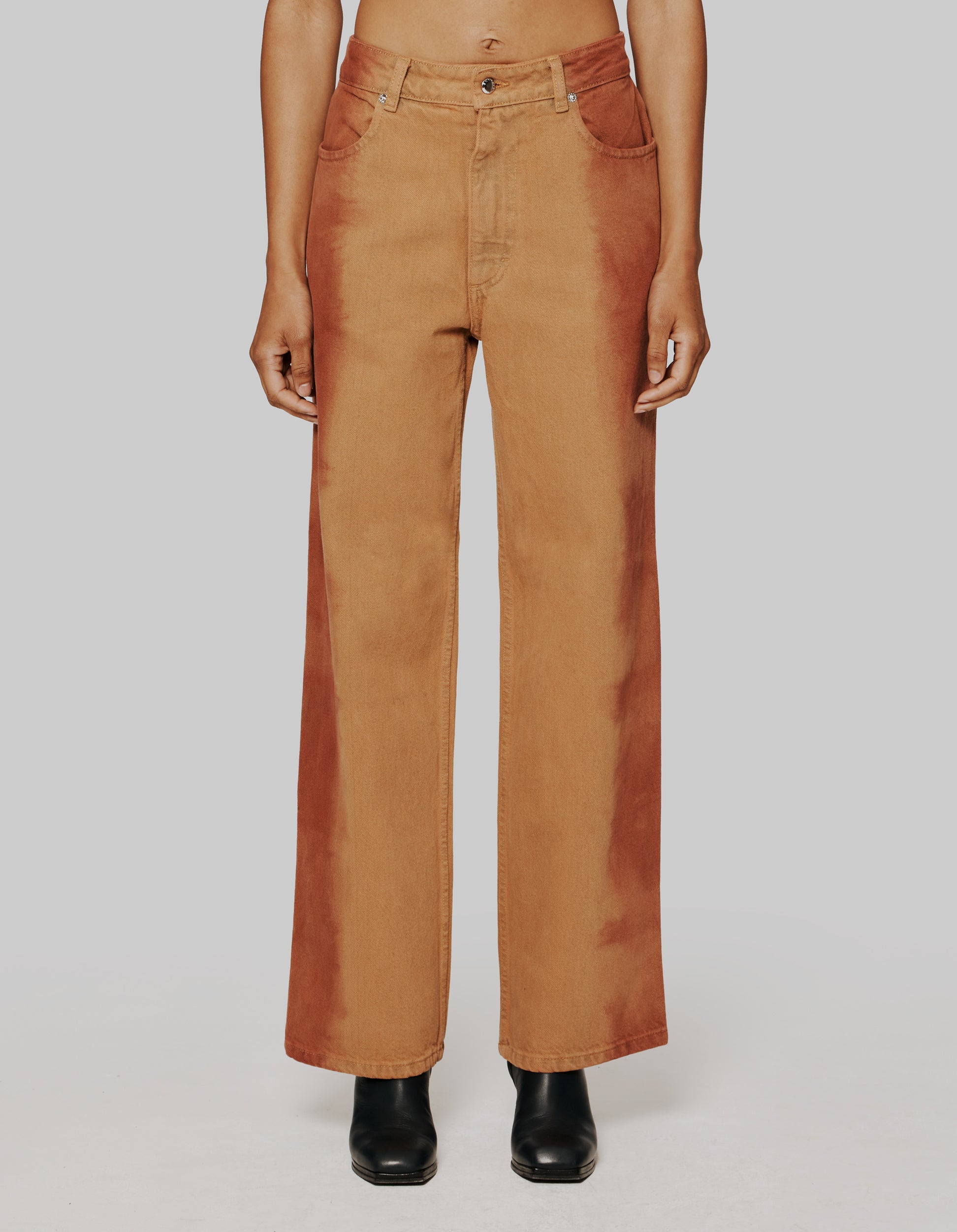 WIDE LEG JEAN IN TERRACOTTA ‐ ECKHAUS LATTA